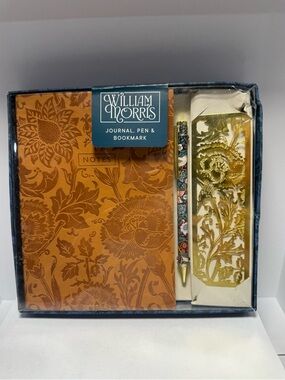 William Morris Journal Pen & Bookmark Set Floral Notes Notebook Gift Set NIB